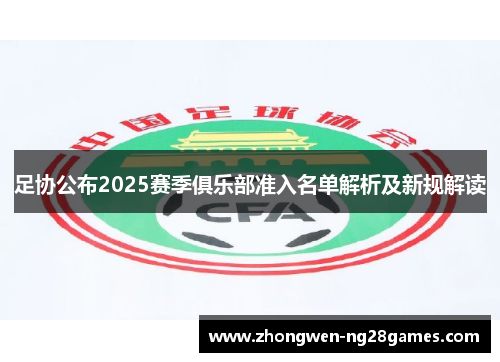 足协公布2025赛季俱乐部准入名单解析及新规解读