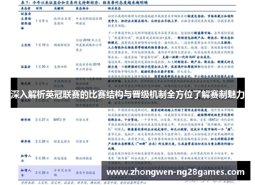 深入解析英冠联赛的比赛结构与晋级机制全方位了解赛制魅力